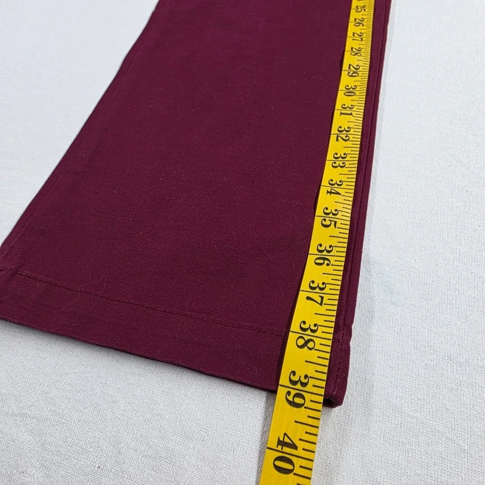 Banana Republic Fulton Skinny Chino Mens 36x30 Burgundy Maroon Flat Front Pants